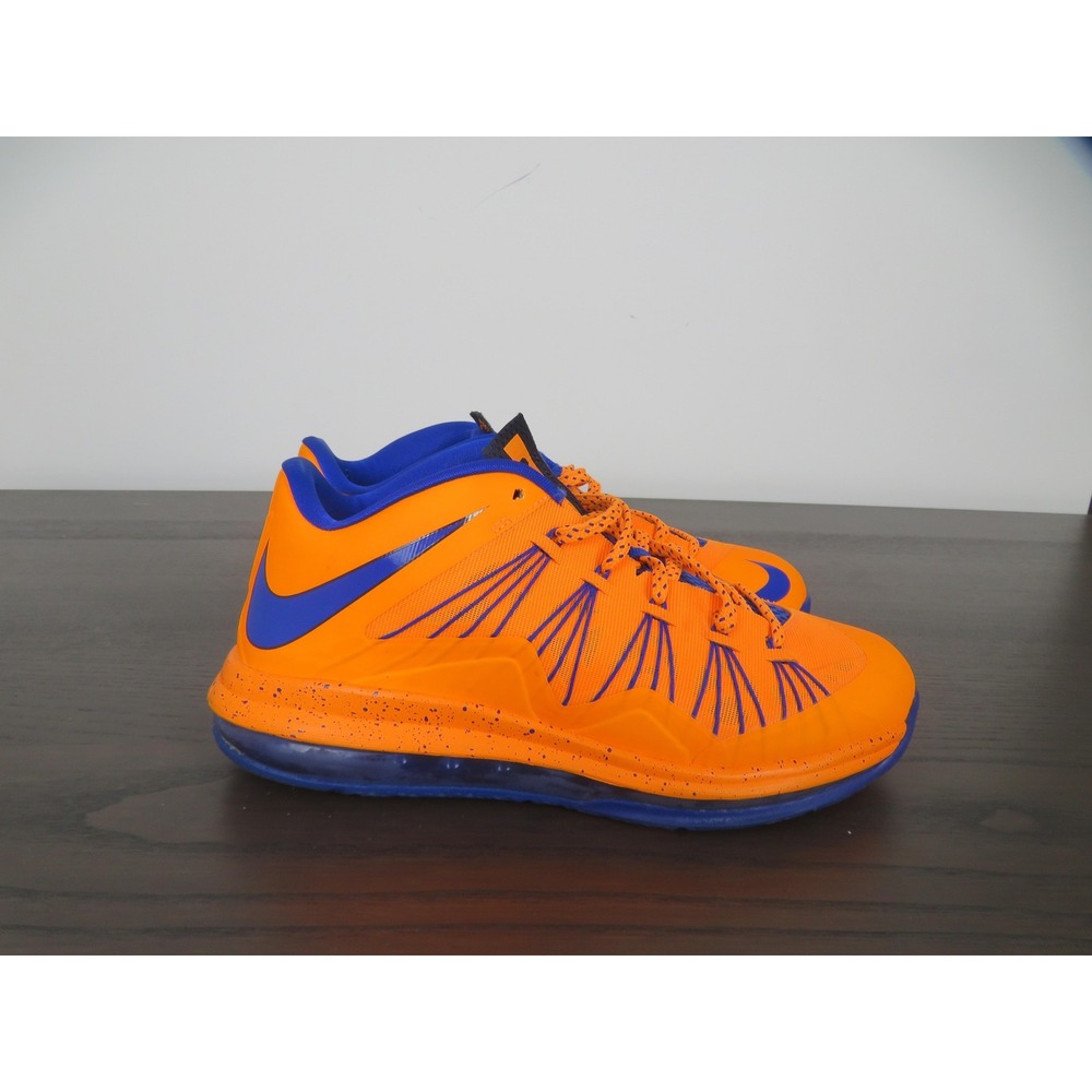Nike LeBron IX Low Shoes Mens 9.5 Orange Blue Basketball Sneakers 579765-800